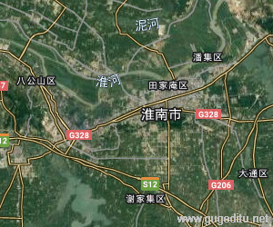 淮南市衛星地圖