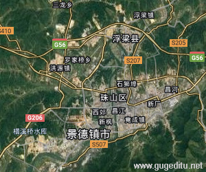 景德鎮市衛星地圖