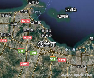 煙臺市衛星地圖
