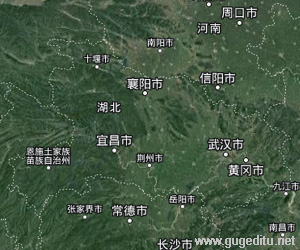 湖北省衛星地圖