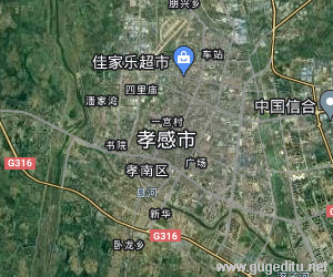 孝感市衛星地圖