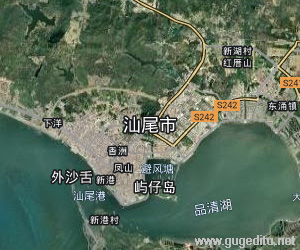 汕尾市衛星地圖