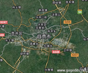 自貢市衛(wèi)星地圖