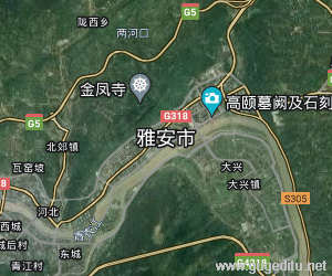 雅安市衛(wèi)星地圖