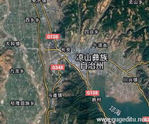 涼山彝族自治州衛星地圖