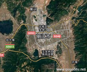 麗江市衛星地圖