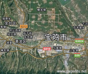 寶雞市衛星地圖