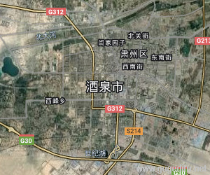 酒泉市衛星地圖
