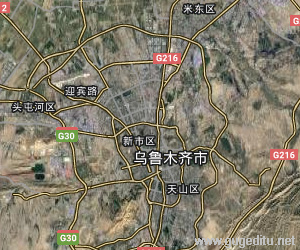 烏魯木齊市衛星地圖