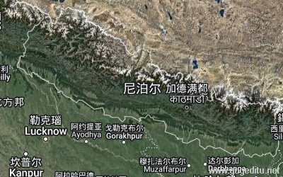 尼泊爾衛星地圖