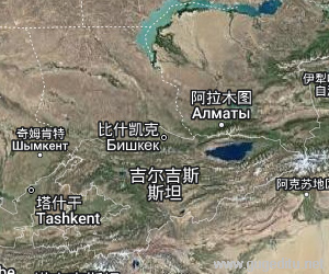 吉爾吉斯斯坦衛星地圖