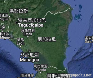尼加拉瓜衛(wèi)星地圖
