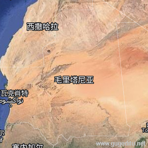 毛里塔尼亞衛星地圖