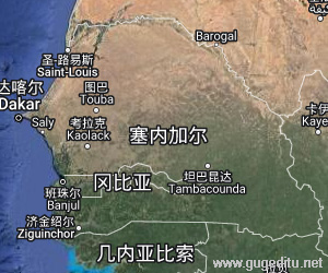 塞內(nèi)加爾衛(wèi)星地圖