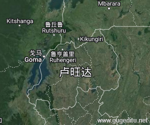 盧旺達衛星地圖