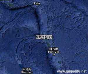 瓦努阿圖衛星地圖