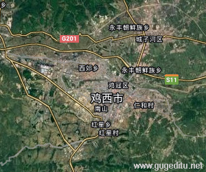 雞西市衛(wèi)星地圖
