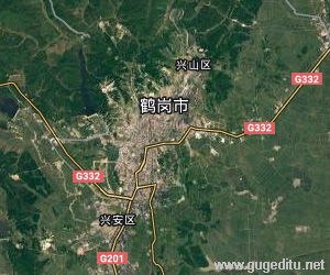 鶴崗市衛星地圖