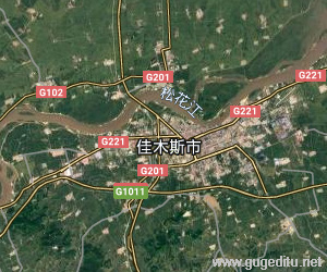 佳木斯市衛(wèi)星地圖