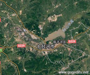 七臺河市衛星地圖